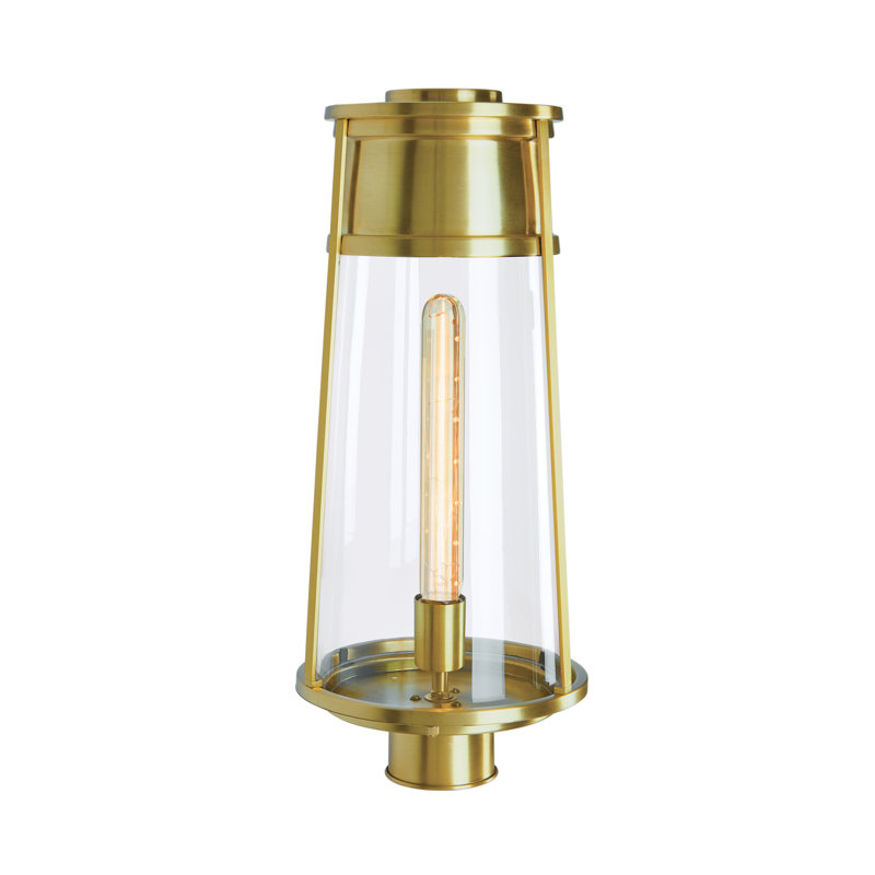 Gillermina 19.75'' High 1-Light Outdoor Post Light - Satin Brass