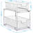 Simple Trending 2 Pack Stackable 2 Tier Under Sink Cabinet Organizer With Sliding Storage Drawer, Chrome