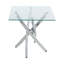 Marroquin Glass Top Cross Legs End Table