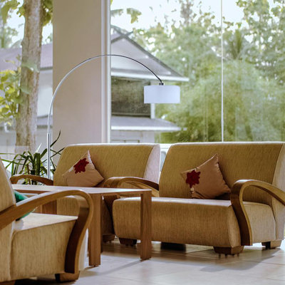Lampe simple à arche avec base en marbre