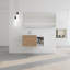 Meuble-lavabo à fermeture en douceur 36 po avec lavabo, petites tablettes de rangement, armoire combinée 24 po et 12 po (KD-Packing)