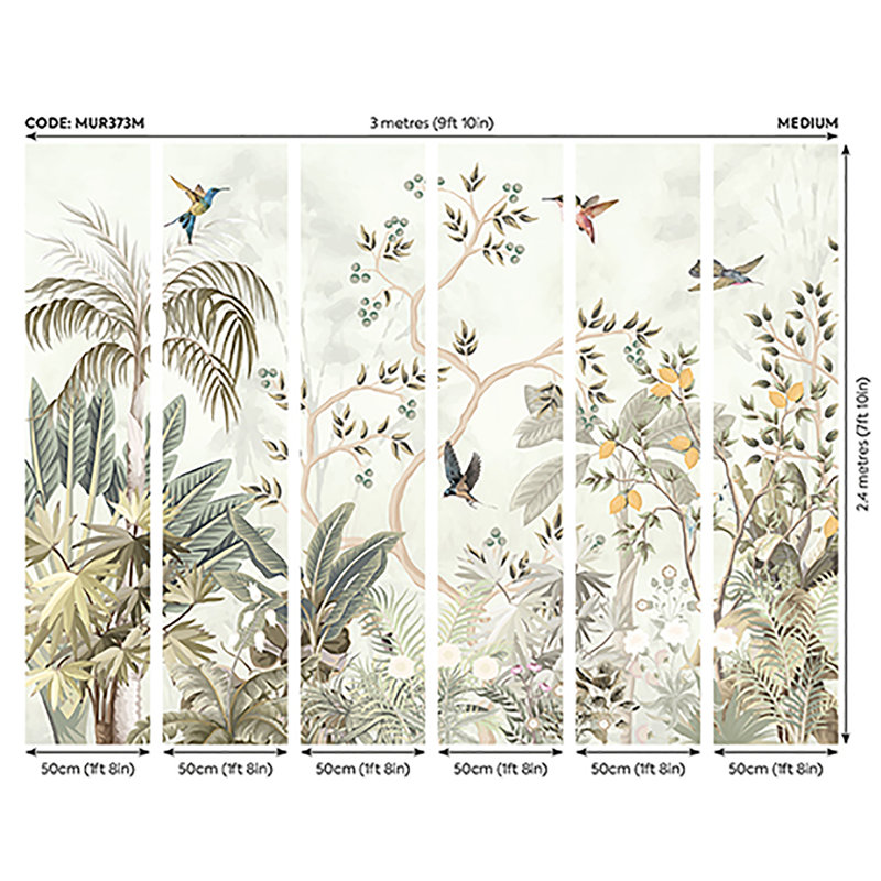 Murale sauge citronnelle, Beige