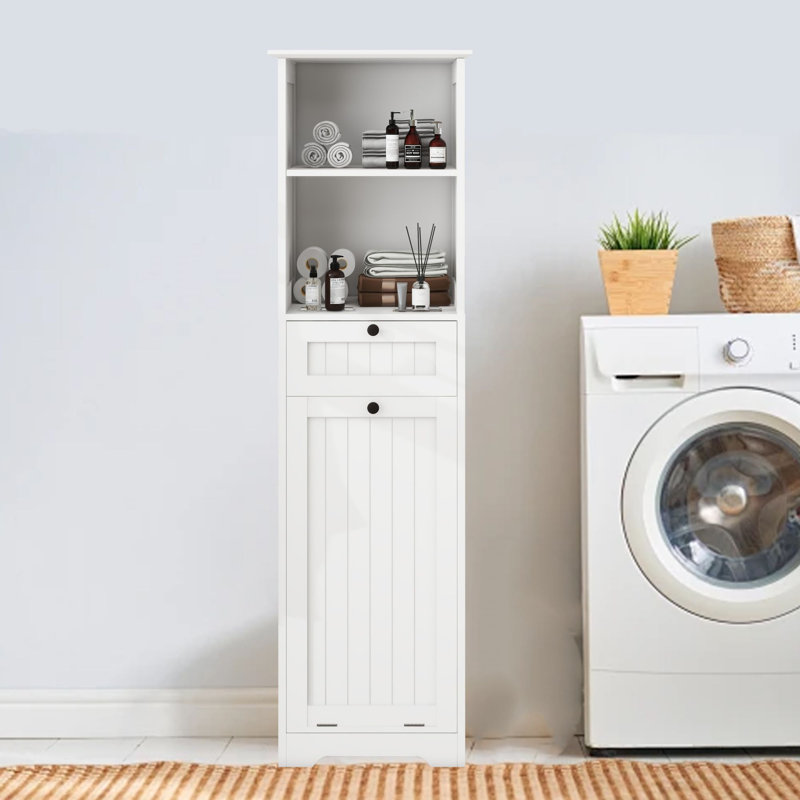 Wood Cabinet Laundry Hamper
