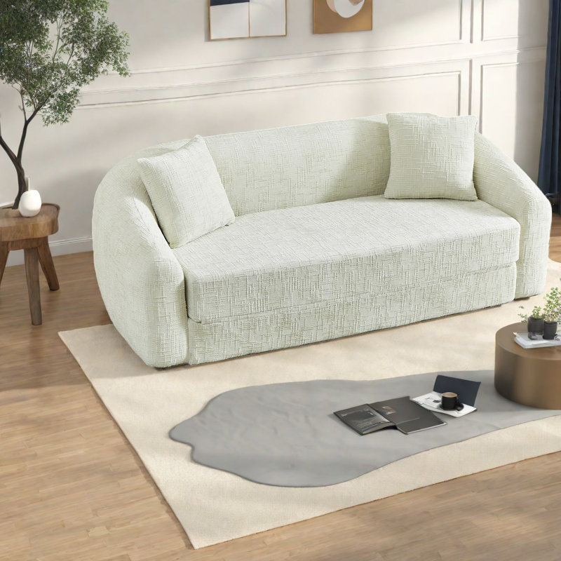 Compression Convertible Sofas, 87 Inch Chenille Modern Home Sleeper