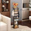 8 Pair Shoe Rack Narrow Industrial Rustic Brown Hallway Living Room Furniture