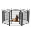 Parc pour chien pliable en métal 32 pouces - 8 panneaux de clôture robustes avec portes pour l'extérieur