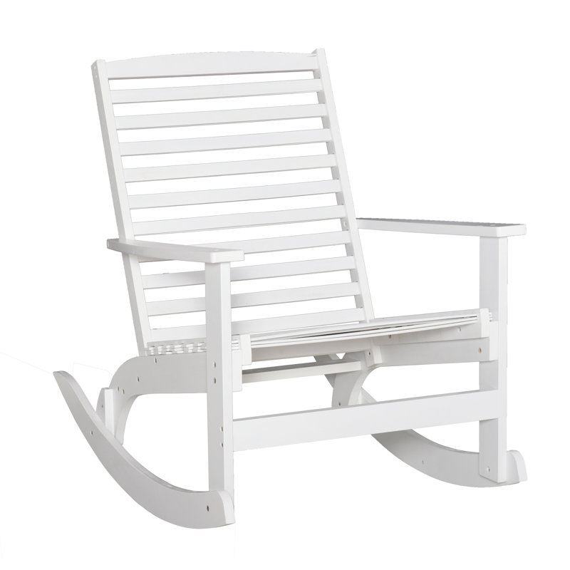 Chaise berçante d'extérieur en bois massif Odwyer