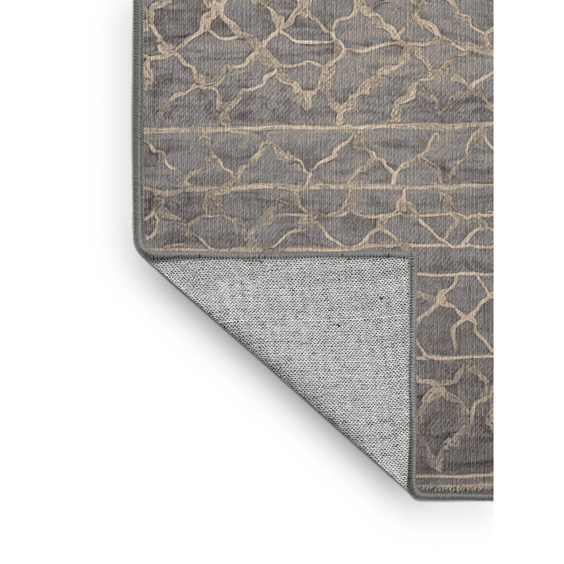 Machine Washable Gray Area Rug, Square 8'