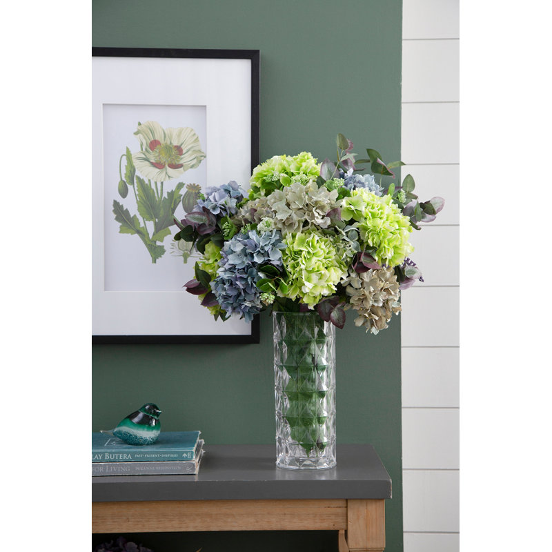 Ensemble de 12 hortensias 14 "Almost-Real 14", Bleu multicolore