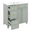 Meuble-lavabo 36 po avec lavabo en céramique, tiroirs standard et double couche, portes à fermeture douce, tablettes réglables-2128378494