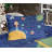 Ambesonne Cartoon Activity Fitted Sheet & Pillow Sham, Multicolor-106800023