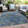 Machine Washable Indoor/Outdoor Xhevrie Blue Rug