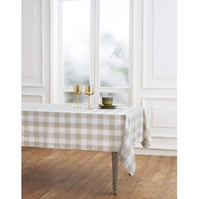 Buffalo Check - 100% Pure Linen Tablecloth