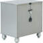 Grand lit avec tête de lit à DEL et pièces de rangement en miroir, finition métallique, commode, revêtement