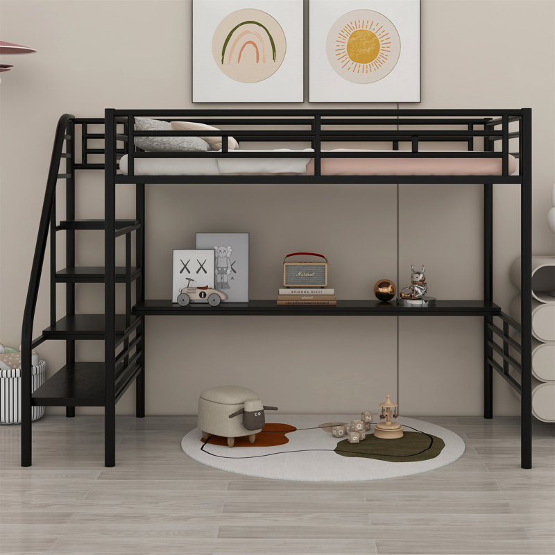 Bachand Twin Steel Loft Bed by Isabelle and Max