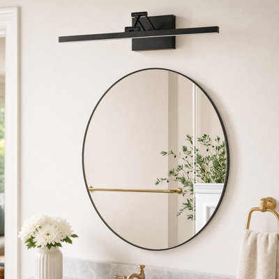 Luminaire de salle de bain moderne 1 lumière 36 "à 3 lumières avec tête pivotante à 360 ° et bras pivotant