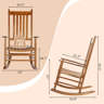 Lark Manor Solid Outdoor Wood Rocking Chair With High Back, All Weather ...
