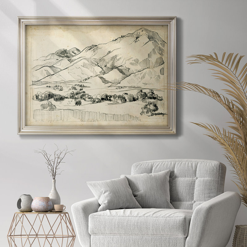 Croquis de montagne I - croquis de montagne - impression, L 25 po x H 21 po