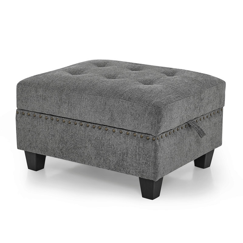 Canapé-lit modulaire en chenille gris