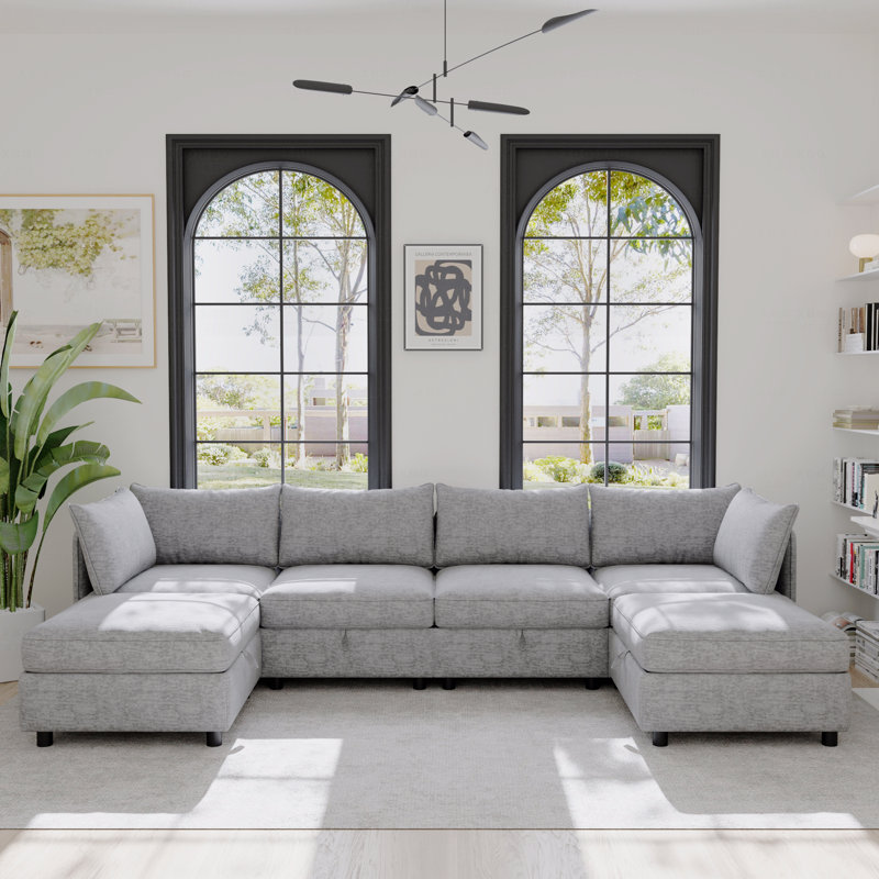 Sleeper, Modular Basic Sectional Sofa Sofa Sofa, Convertible Sofa Seat With Storage, Basic Sectional Sofa Sofa Sofa Set, Fabric Flexible Modular Combinations