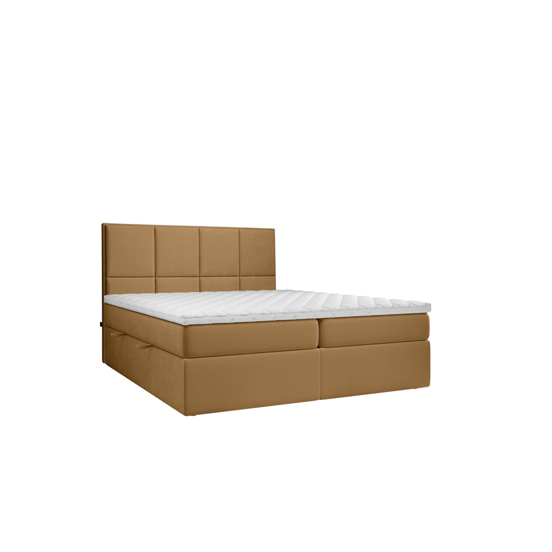 Boxspringbett Belkaya mit Topper und Bettkasten