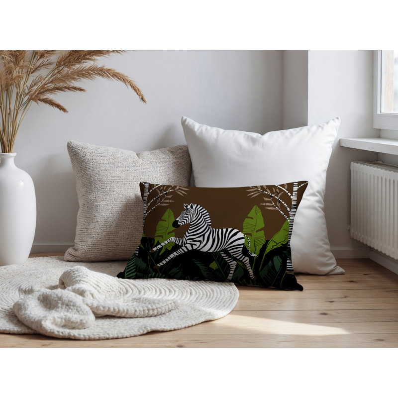 Oreiller rectangulaire intérieur / extérieur Asty, Beige, Rectangulaire H 14 po x l 20 po