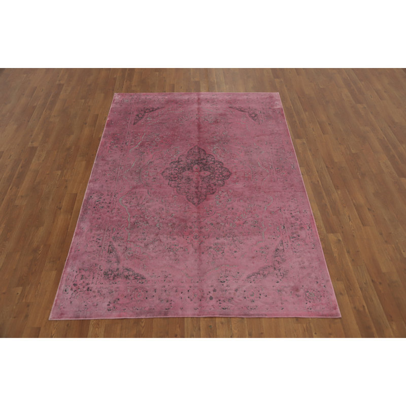 Tapis rose pastel luxueux 5 x 7