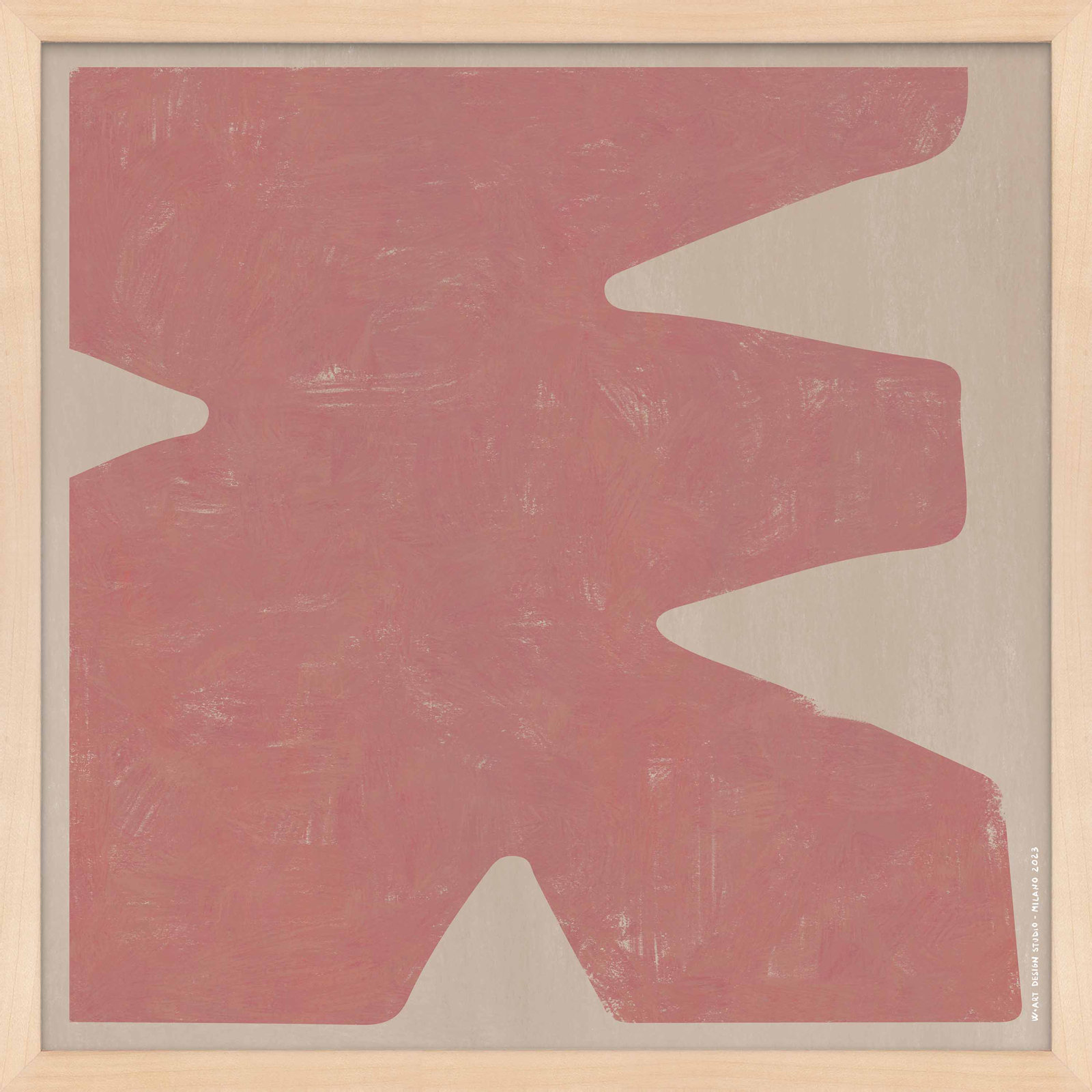 Cassidy "Sculpted Pastel 4" Print, 30" H x 30" W, Maple Paper Framed
