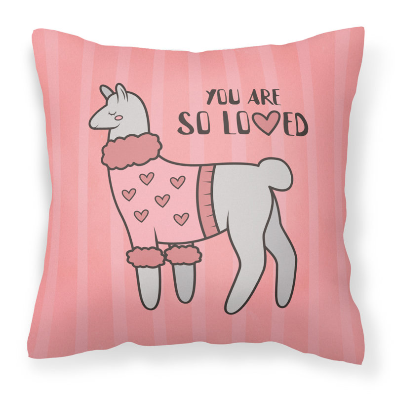 Coussin décoratif d’intérieur/d’extérieur llama, 18 po x 18 po