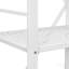 Folding Storage Shelf with Wheels 5-Tier Metal Shelving Unit White