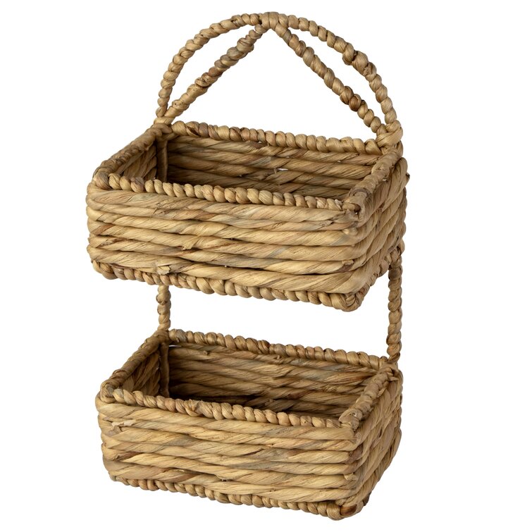 Hanging Storage Baskets, Pantry Wicker Baskets, Wall Mount Basket