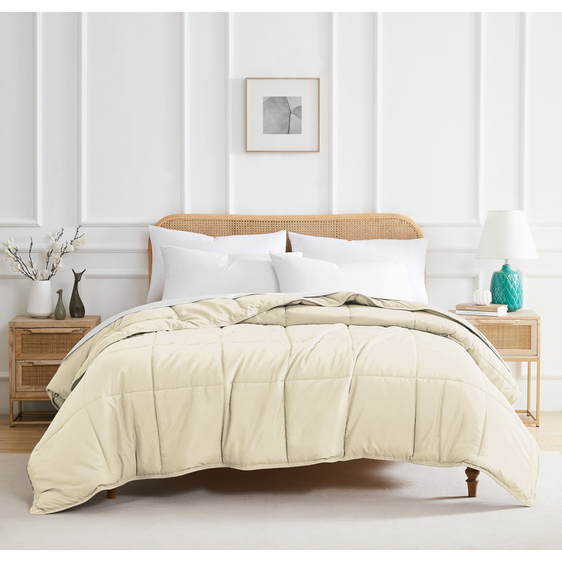 Édredon en duvet synthétique Southwest Fine Linens, Édredon grand, Blanc cassé
