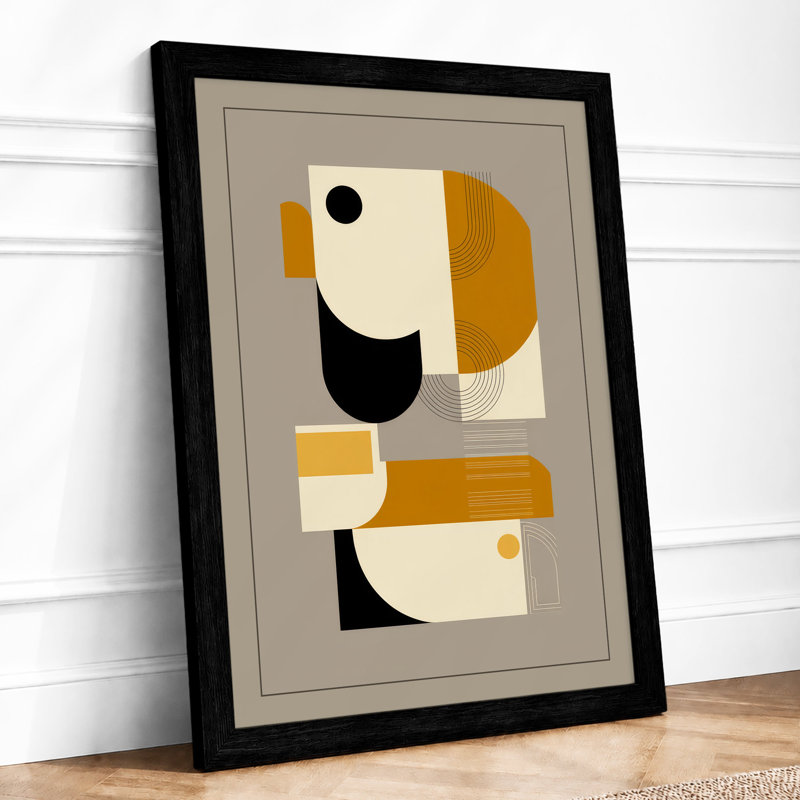 Abstract Composition Geometric - Print, A1 - 84.1 x 59.4 cm, Black
