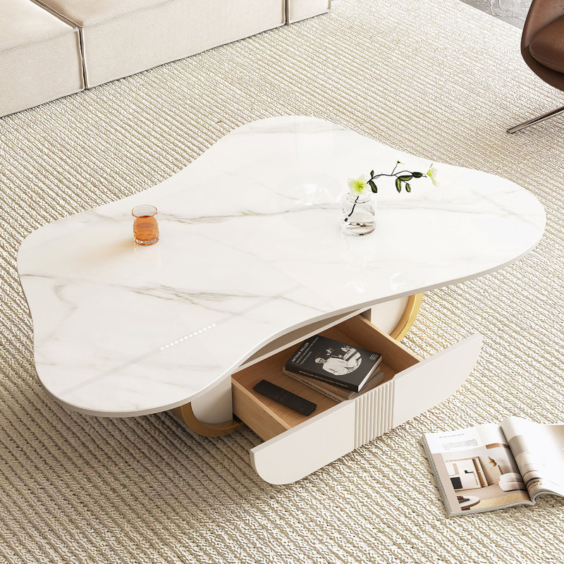 Table basse moderne avec plateau en pierre frittée Modern