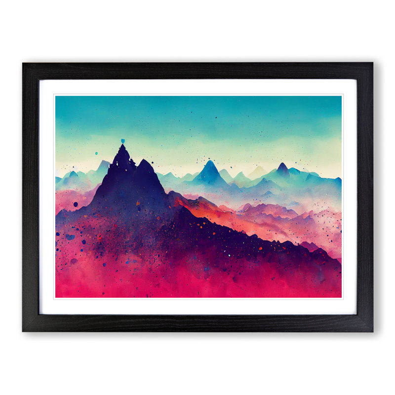 Mountain Splash Vol.5 Abstract - Framed Print, 34cm H x 46cm W x 2cm D, Black Framed