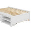  Structure de lit double Altona avec lit gigogne, 2 tiroirs, tablettes et table de chevet-1146151772