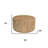 36" Brown Solid Wood Round Drum Coffee Table