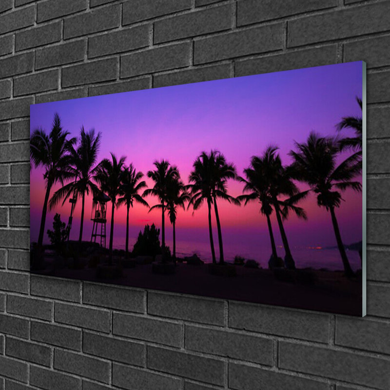 Landscape Palm Trees - Unframed Photograph on Glass