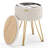 Round Pleated Velvet Ottoman with Storage-1534620954-1534620945