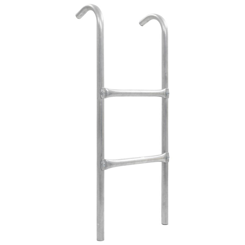 Penrith 2-step Trampoline Ladder Silver Steel 72cm (suitable for 65cm high)