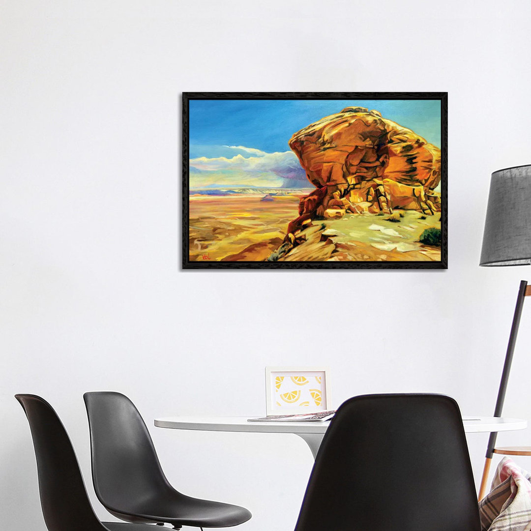 Moki Dugway von Greg Heil - Galerie-verpackte Leinwand Giclée auf Leinwand