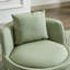 Faux Leather Swivel Accent Chair-503423289
