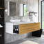 Meuble-lavabo mural 55 po avec plateau blanc uni