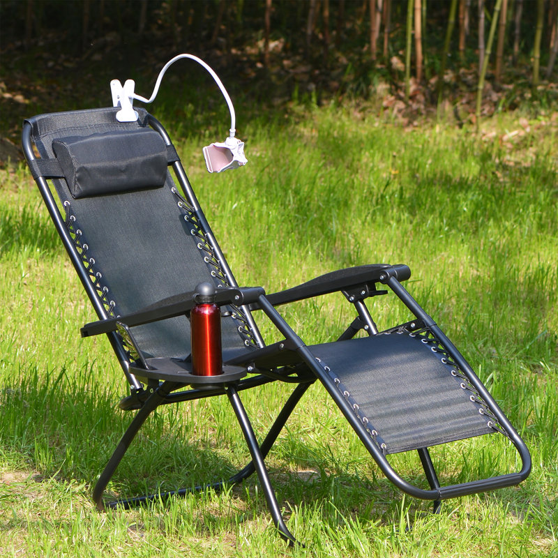 Gavan 151cm Long Reclining Single Chaise, Black