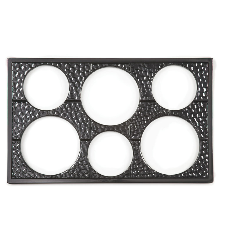 ML-161-BK - Carrelage pleine grandeur avec découpe à 6 trous pour bocaux ronds