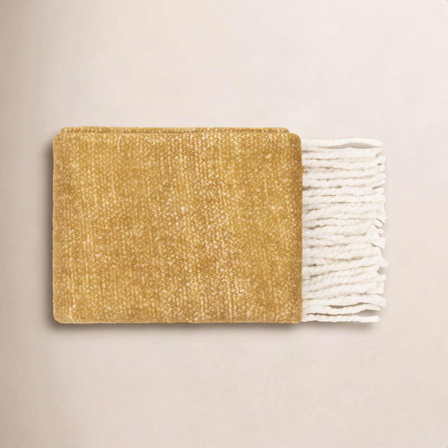 Morris Handwoven Throw Blanket, Yellow/Beige