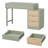 Modern MDF Makeup Vanity With Drawers Green Perfect For Bedroom And Dressing Nooks