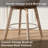 Counter Height Bar Stools,Swivel Bar Stools with Backs,Barstools Set of 3,26'' Solid Wood Legs,Thick Seat Upholstered Linen Fabric Counter Height Stools in Sand-561353373-561896829