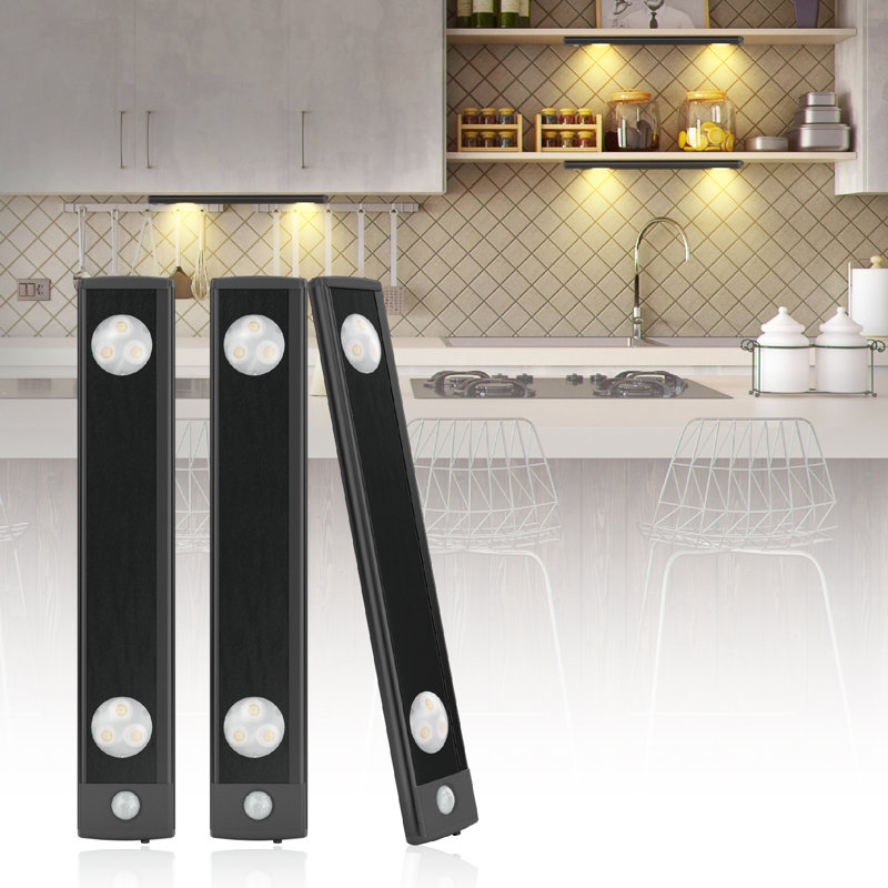 Lepotec Under Cabinet Lights - LED Wireless Motion Sensor Light, Rechargeable, Spotlight for Kitchen & Hallway, 3000