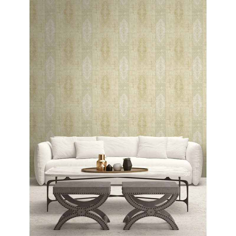 Rouleau de papier peint L 33 pi x l 20,5 po Foundry Select, Beige